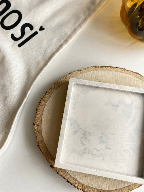 Vide poche carré marbré - Bohosi Atelier