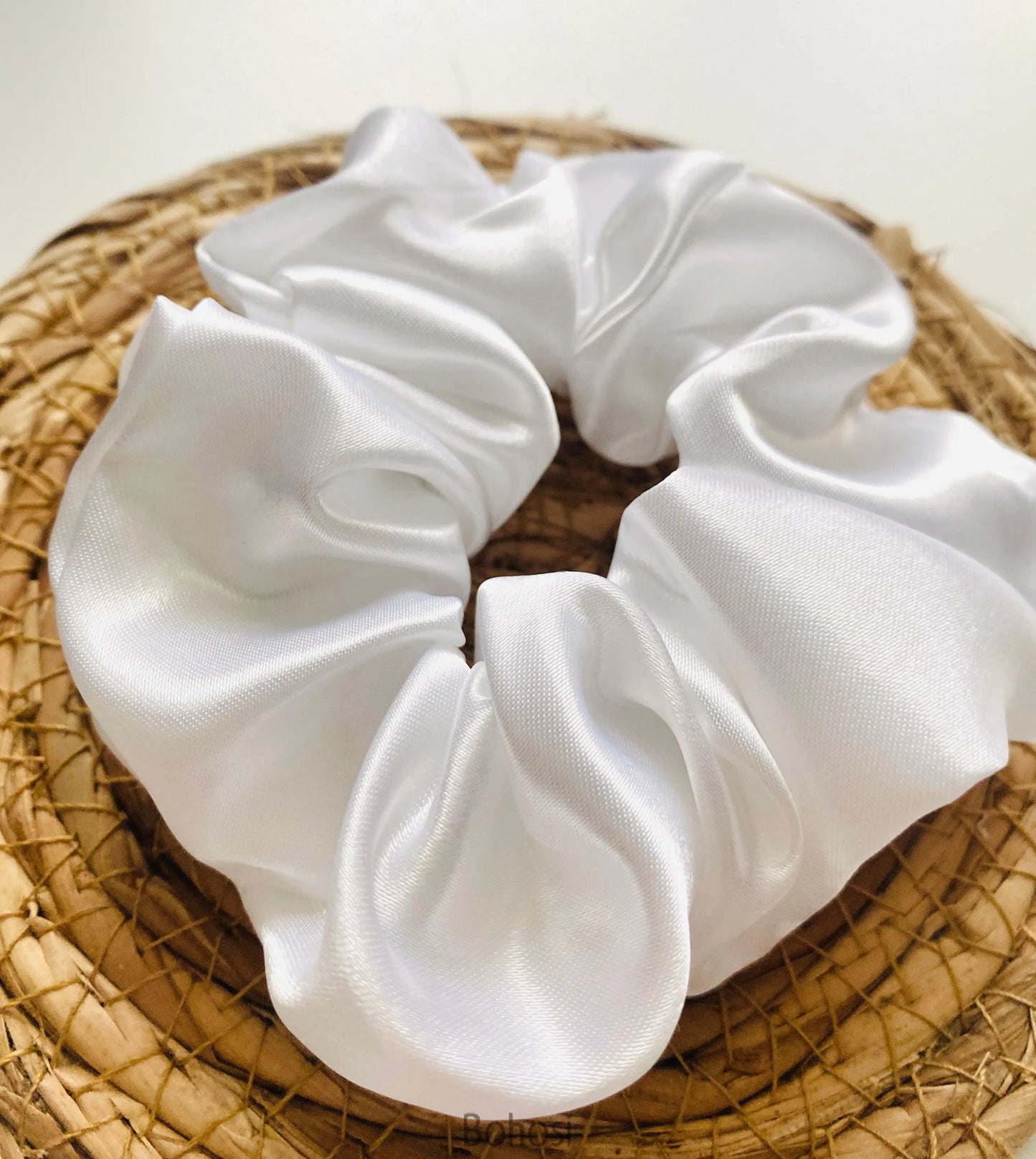 Chouchou en Satin Blanc Bohosi Atelier