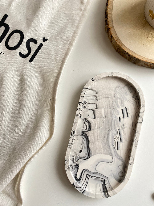 Vide poche oval Marbré - Bohosi Atelier